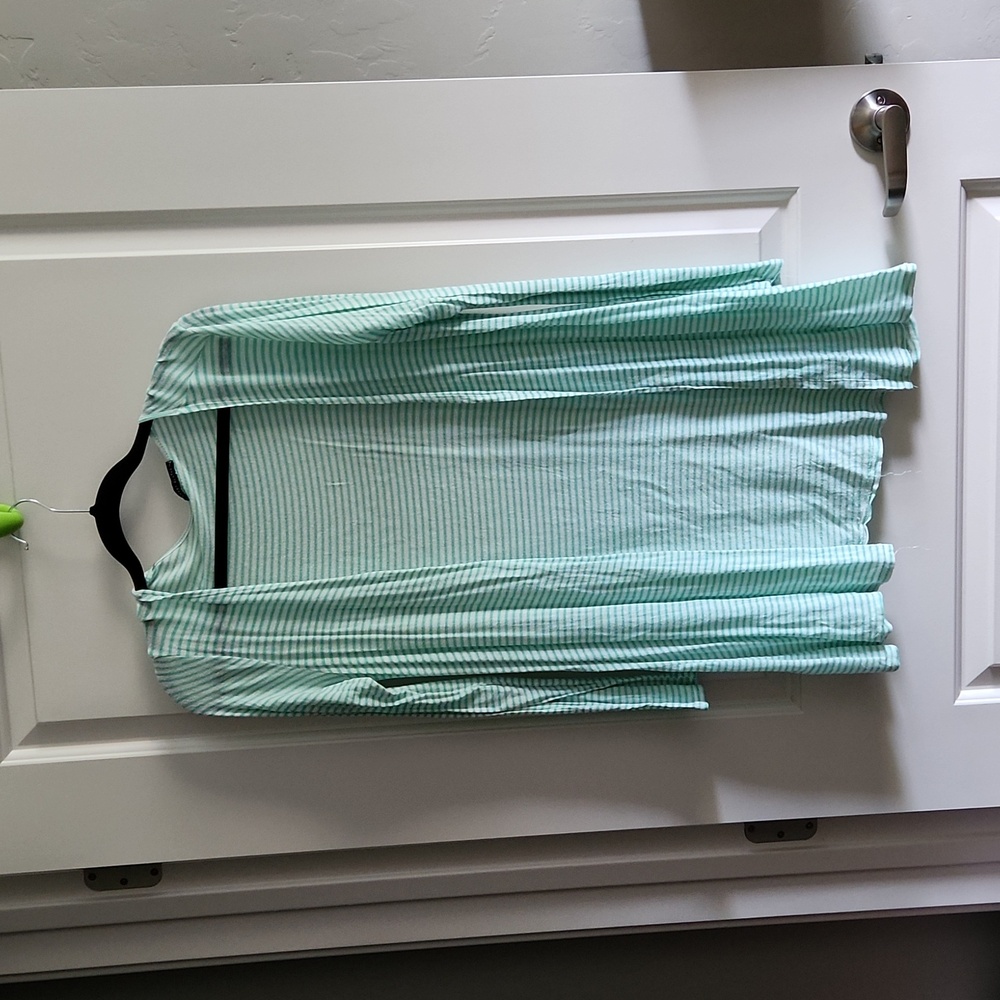 Mint stripe cardigan